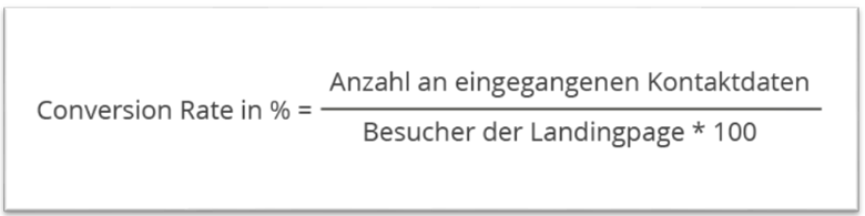 Formel zur Berechnung der Conversion Rate