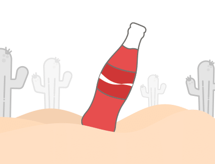Coca Cola in der Wüste