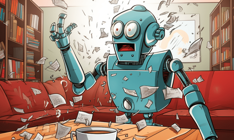 Un robot qui détruit un papier 